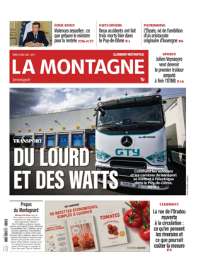 Cover of La Montagne (Clermont-Metropole)