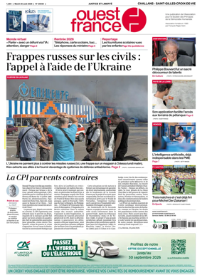 Cover of Ouest France (Challans / Saint-Gilles-Croix-de-Vie)
