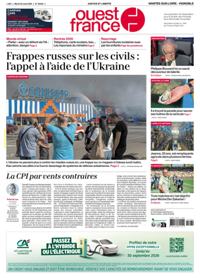 Cover of Ouest France (Nantes / Sud-Loire / Vignoble)
