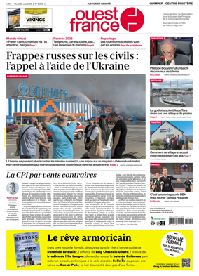 Cover of Ouest-France (Quimper Centre-Finistere)