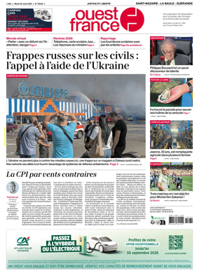 Cover of Ouest France (Saint-Nazaire La Baule Guerande)