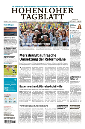 Cover of Hohenloher Tagblatt