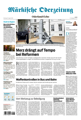 Cover of Markische Oderzeitung Oderland-Echo