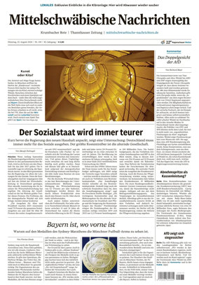 Cover of Mittelschwaebische Nachrichten