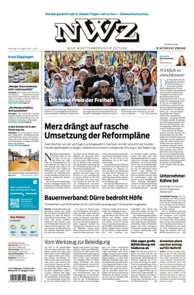 Cover of NWZ – Neue Wurttembergische Zeitung