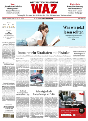 Cover of Westdeutsche Allgemeine Zeitung (Bochum)