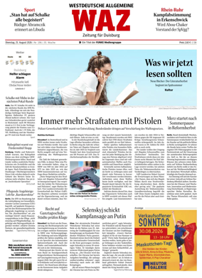 Cover of Westdeutsche Allgemeine Zeitung (Duisburg)