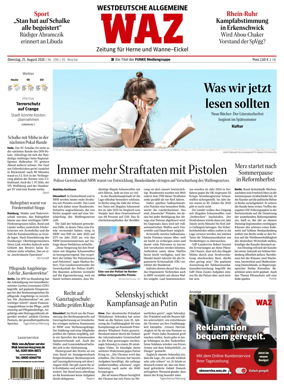 Cover of Westdeutsche Allgemeine Zeitung (Herne)