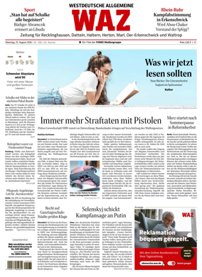 Cover of Westdeutsche Allgemeine Zeitung (Recklinghausen)