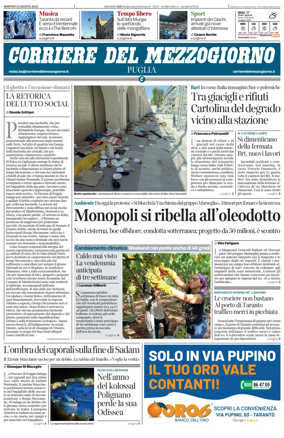 Cover of Corriere del Mezzogiorno (Puglia)