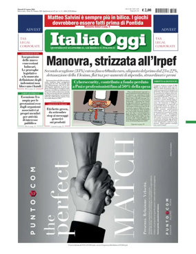 Cover of ItaliaOggi