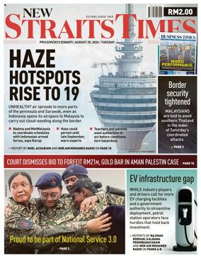 Cover of New Straits Times