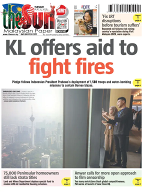 Cover of The Sun (Malaysia)