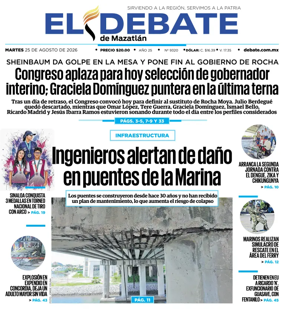 Cover of El Debate de Mazatlan
