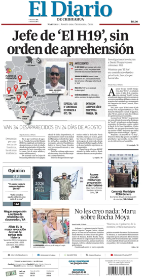 Cover of El Diario de Chihuahua