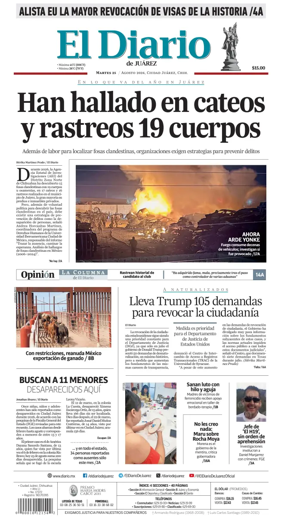 Cover of El Diario de Juarez