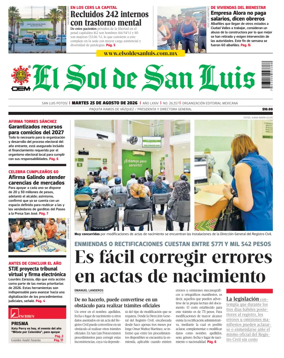 Cover of El Sol de San Luis Potosi