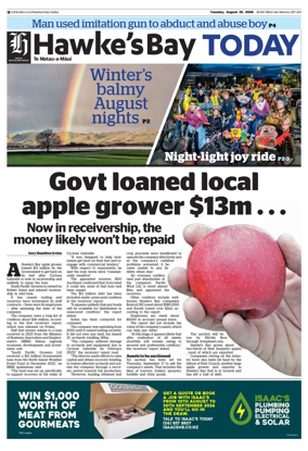 Cover of Hawke's Bay Today