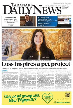 Cover of Taranaki Daily News