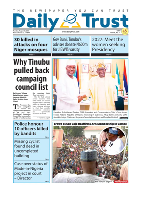 Cover of Daily Trust