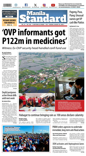 Cover of Manila Standard