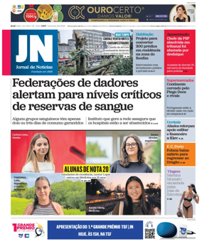 Cover of Jornal de Noticias