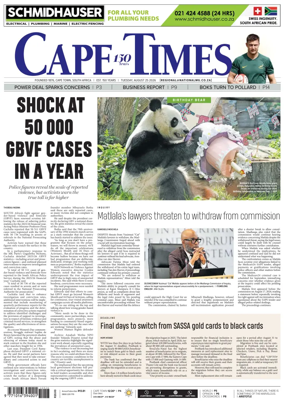 Cover of Cape Times
