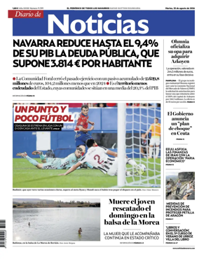 Cover of Diario de Noticias (Spain)