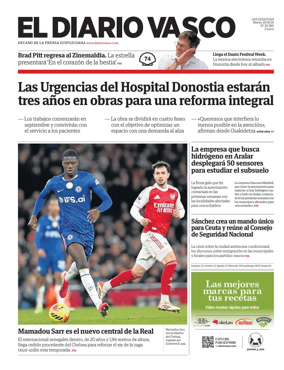 Cover of Diario Vasco (Oarsoaldea)