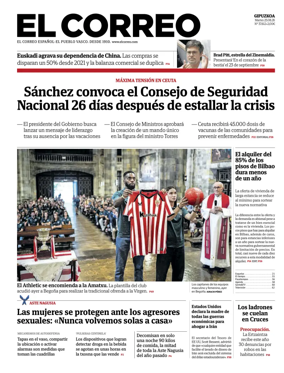 Cover of El Correo (Gipuzkoa)