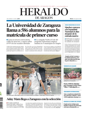 Cover of Heraldo de Aragon
