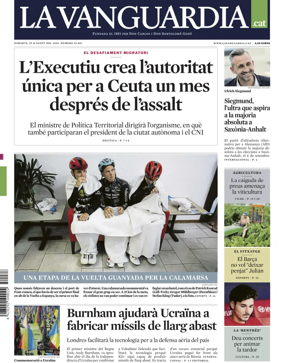 Cover of La Vanguardia (Catalonia - 1st edition)