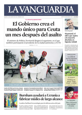 Cover of La Vanguardia