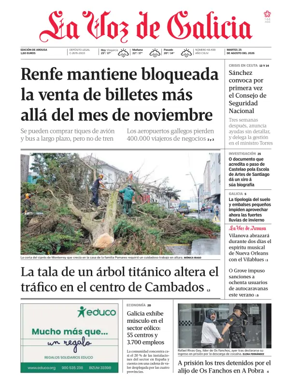 Cover of La Voz de Galicia (Arousa)