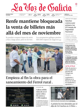 Cover of La Voz de Galicia (Ferrol)