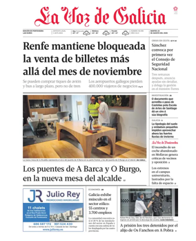 Cover of La Voz de Galicia (Pontevedra)