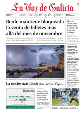 Cover of La Voz de Galicia (Vigo)