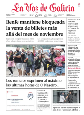 Cover of La Voz de Galicia (Viveiro)