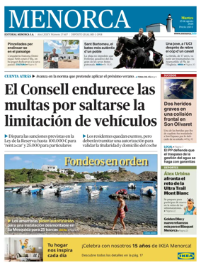 Cover of Menorca Diario Insular