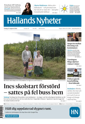 Cover of Hallands Nyheter