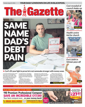 Cover of Blackpool Gazette