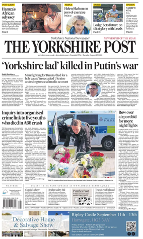 Cover of Yorkshire Post