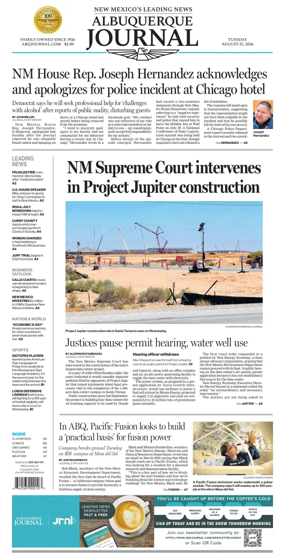 Cover of Albuquerque Journal