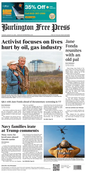 Cover of Burlington Free Press