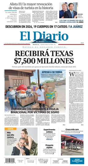 Cover of El Diario de El Paso