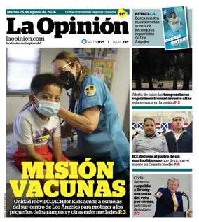 Cover of La Opinion