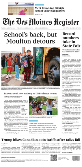Cover of The Des Moines Register