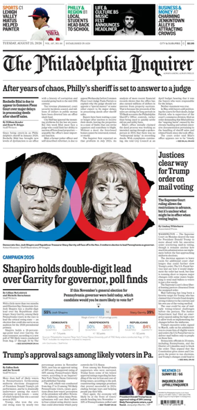 Cover of The Philadelphia Inquirer (South Jersey edition)