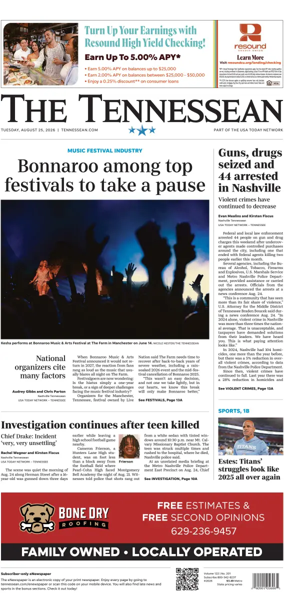 Cover of The Tennessean