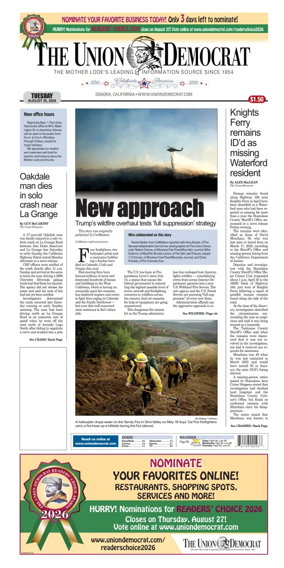 Cover of The Union Democrat
